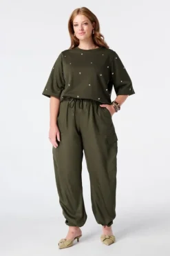 Barrel broek met cargo look