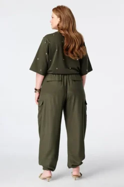 Barrel broek met cargo look