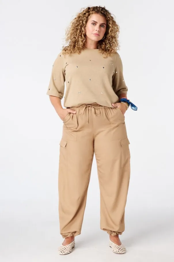 Barrel broek met cargo look