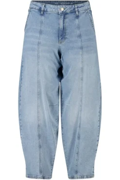 Barrel jeans met siernaden