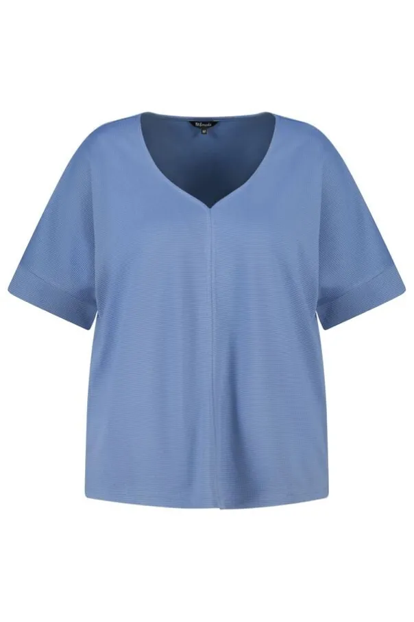 Basic top met wafelstructuur