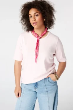 Basic top van ribstof