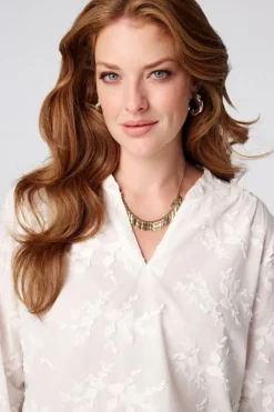 Blouse met borduursel