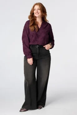 Blouse met borduursel