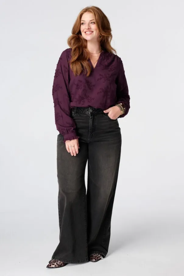 Blouse met borduursel