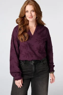 Blouse met borduursel