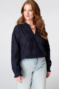 Blouse met borduursel