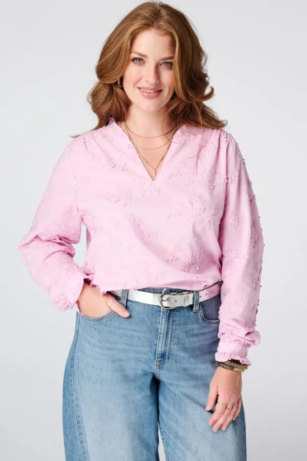 Blouse met borduursel