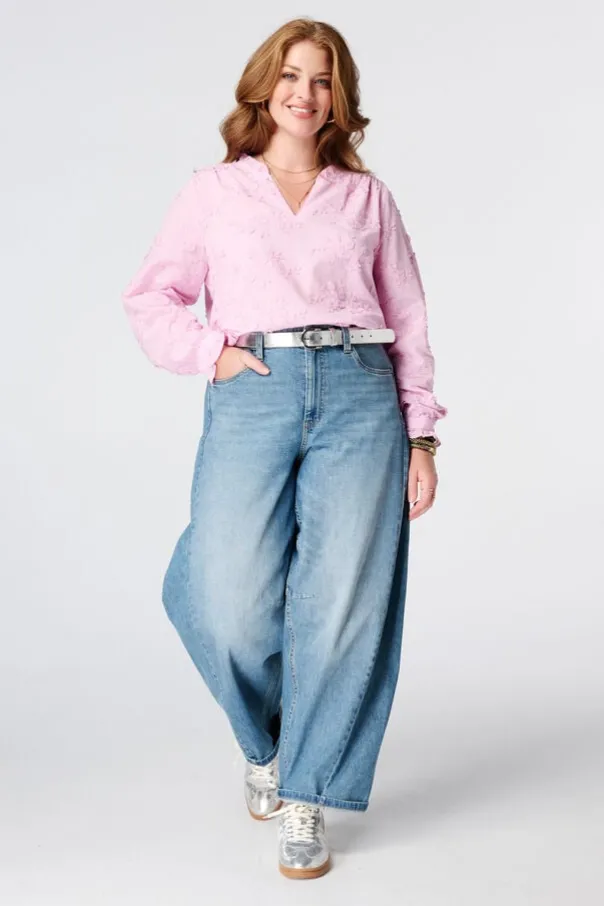 Blouse met borduursel