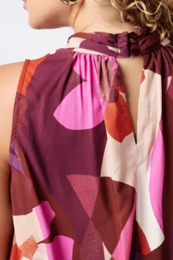 Blouse met hoge hals