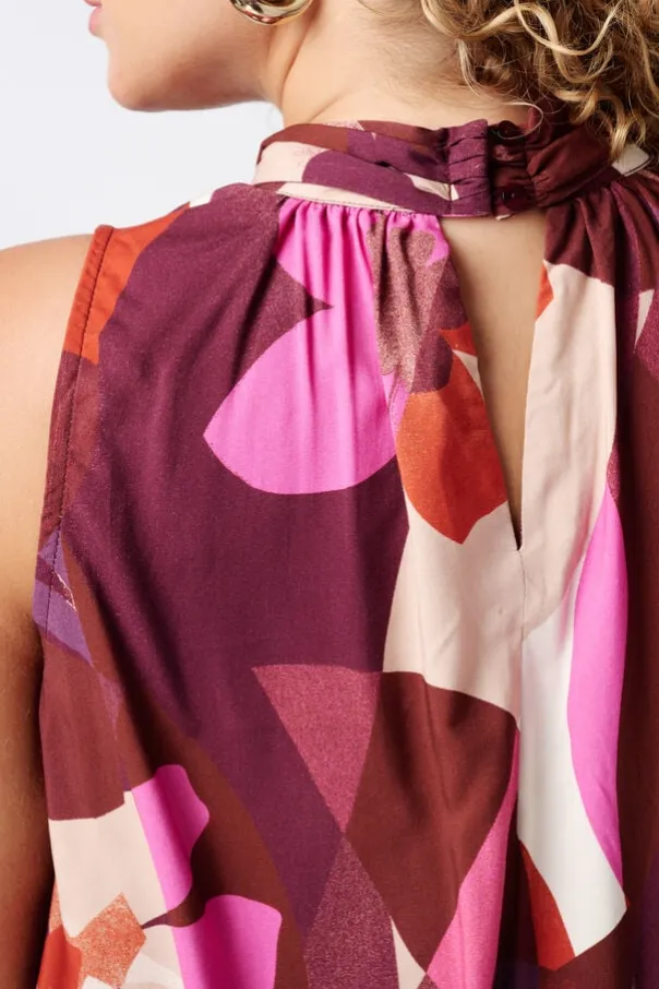 Blouse met hoge hals