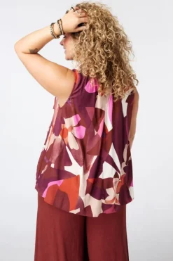 Blouse met hoge hals
