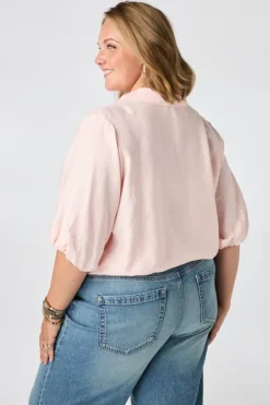 Blouse met korte mouwen