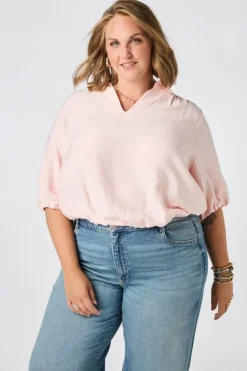 Blouse met korte mouwen