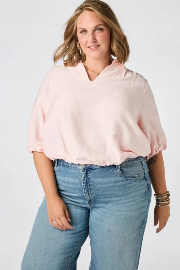 Blouse met korte mouwen