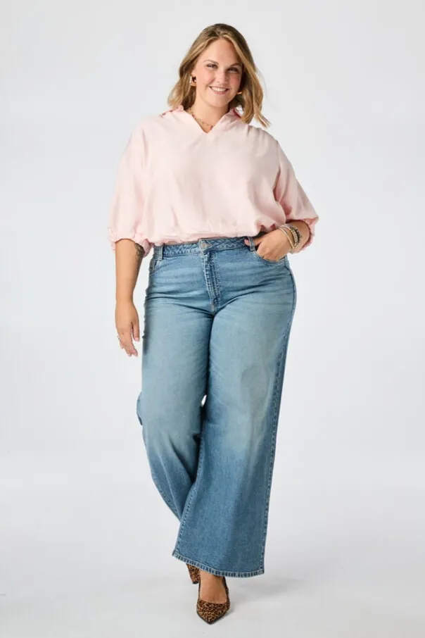 Blouse met korte mouwen
