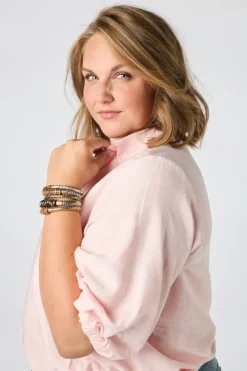Blouse met korte mouwen