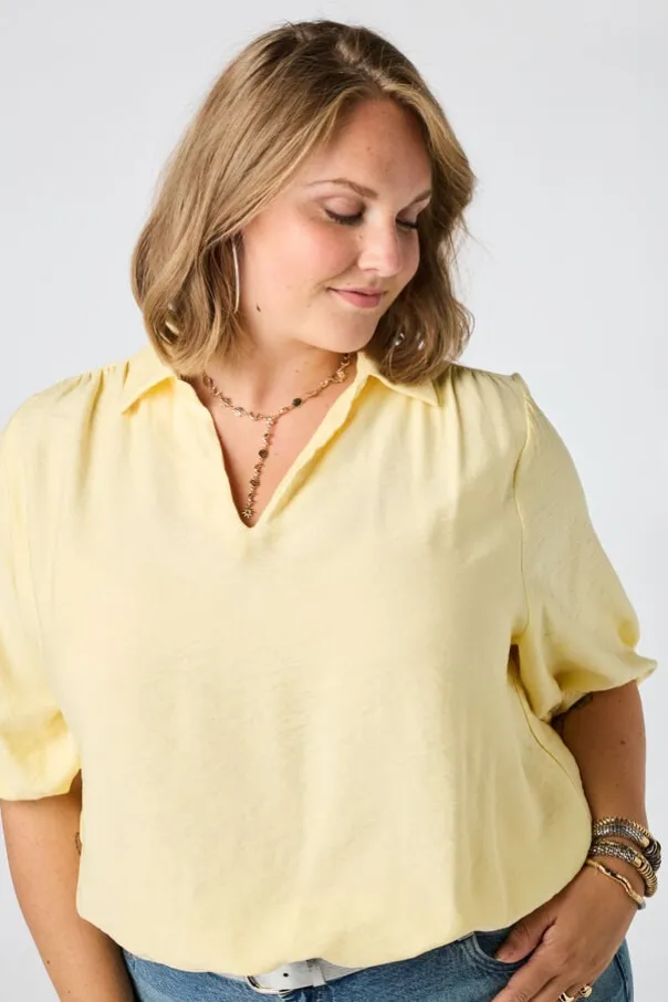 Blouse met korte mouwen