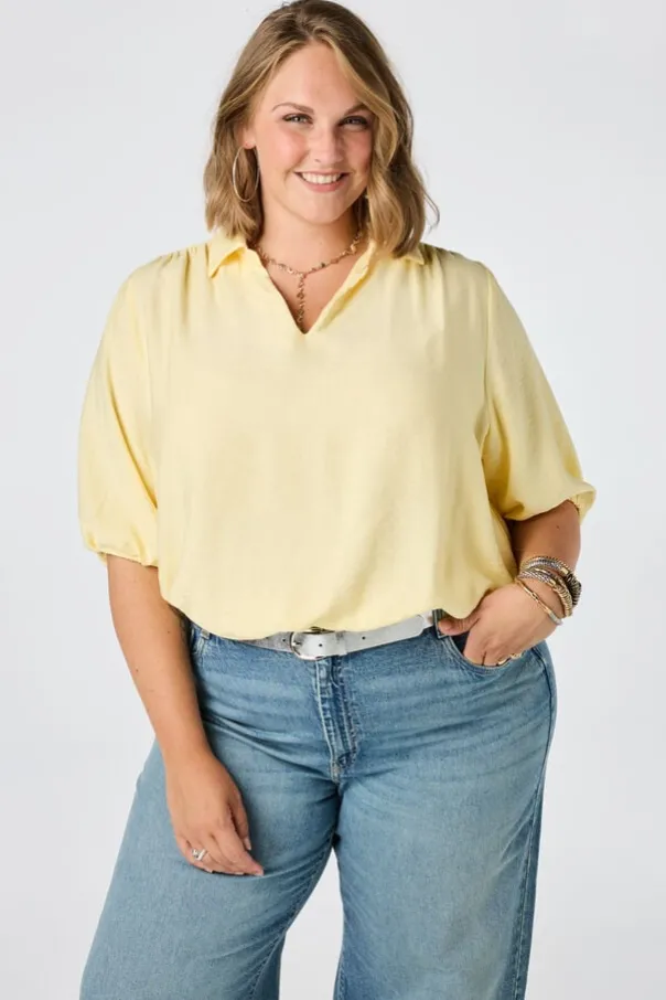 Blouse met korte mouwen