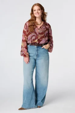 Blouse met paisley print