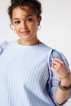 Blouse met pofmouwen