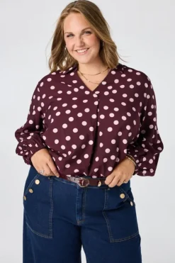 Blouse met polka dot