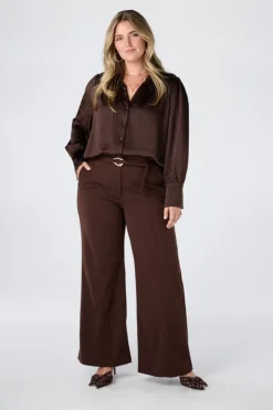 Blouse met satijnlook