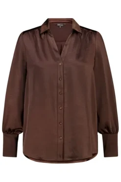 Blouse met satijnlook