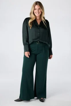 Blouse met satijnlook