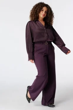 Blouse met satijnlook