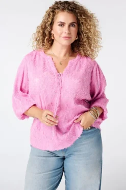 Blouse met v-hals