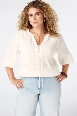 Blouse met v-hals