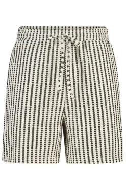 Bouclé short met print