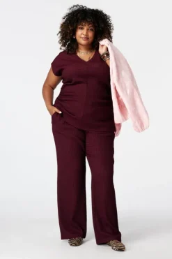 Broek met elastische taille