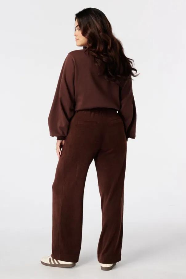Corduroy wide leg broek