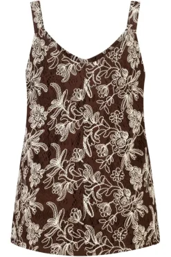 Crochet top met bloemenprint