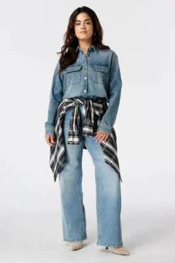 Denim blouse