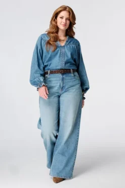 Denim blouse
