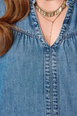 Denim blouse