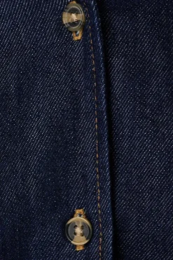 Denim blouse met sjaaltje