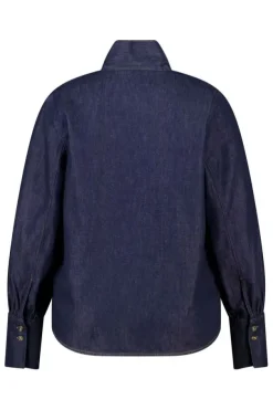 Denim blouse met sjaaltje