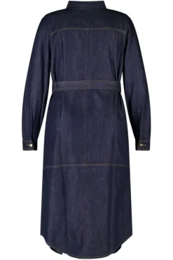 Denim jurk met ceintuur