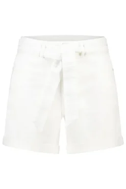 Denim short met tailleband