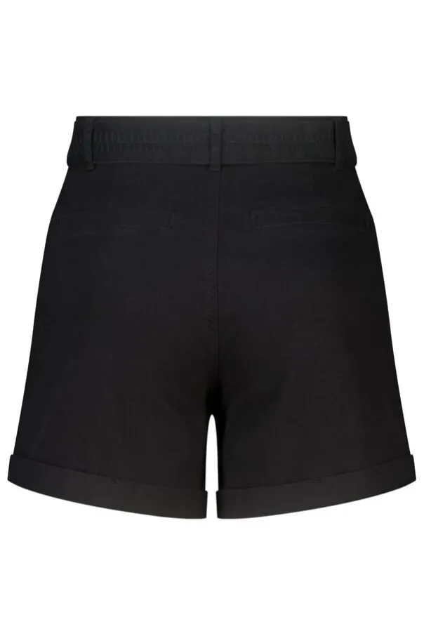 Denim short met tailleband
