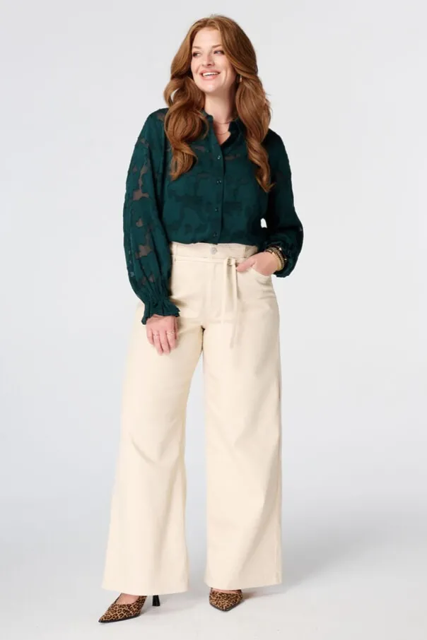 Doorschijnende blouse
