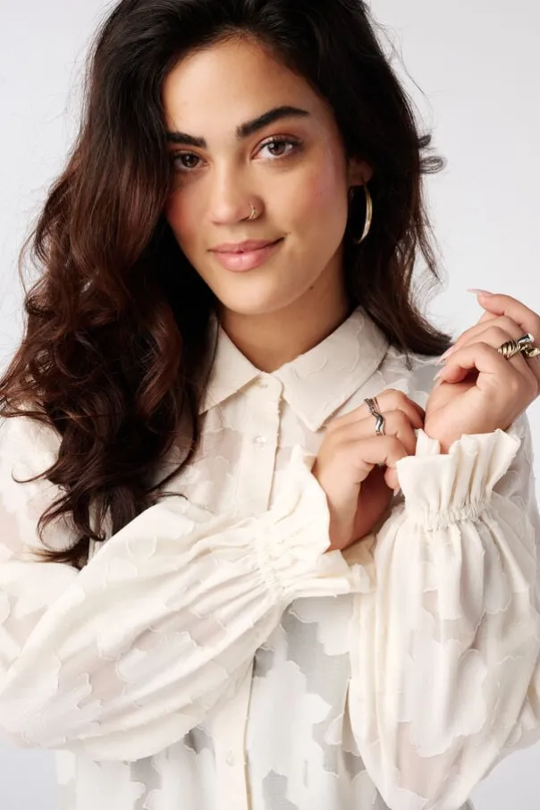 Doorschijnende blouse