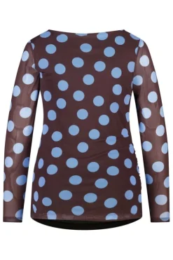 Doorschijnende top met polka dot