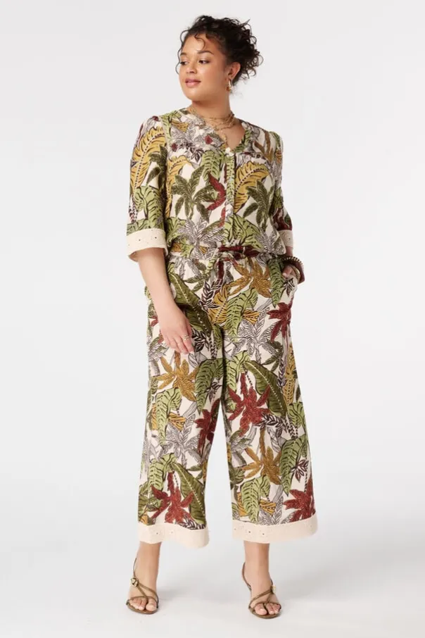 Driekwart broek met print