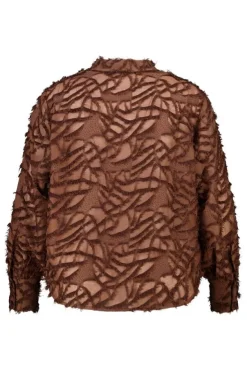 Fluffy blouse met opdruk
