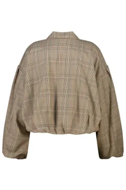 Geruit bomber jasje